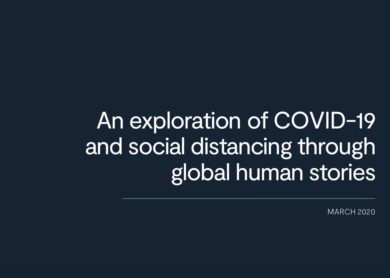 Covid-19 and Human Stories